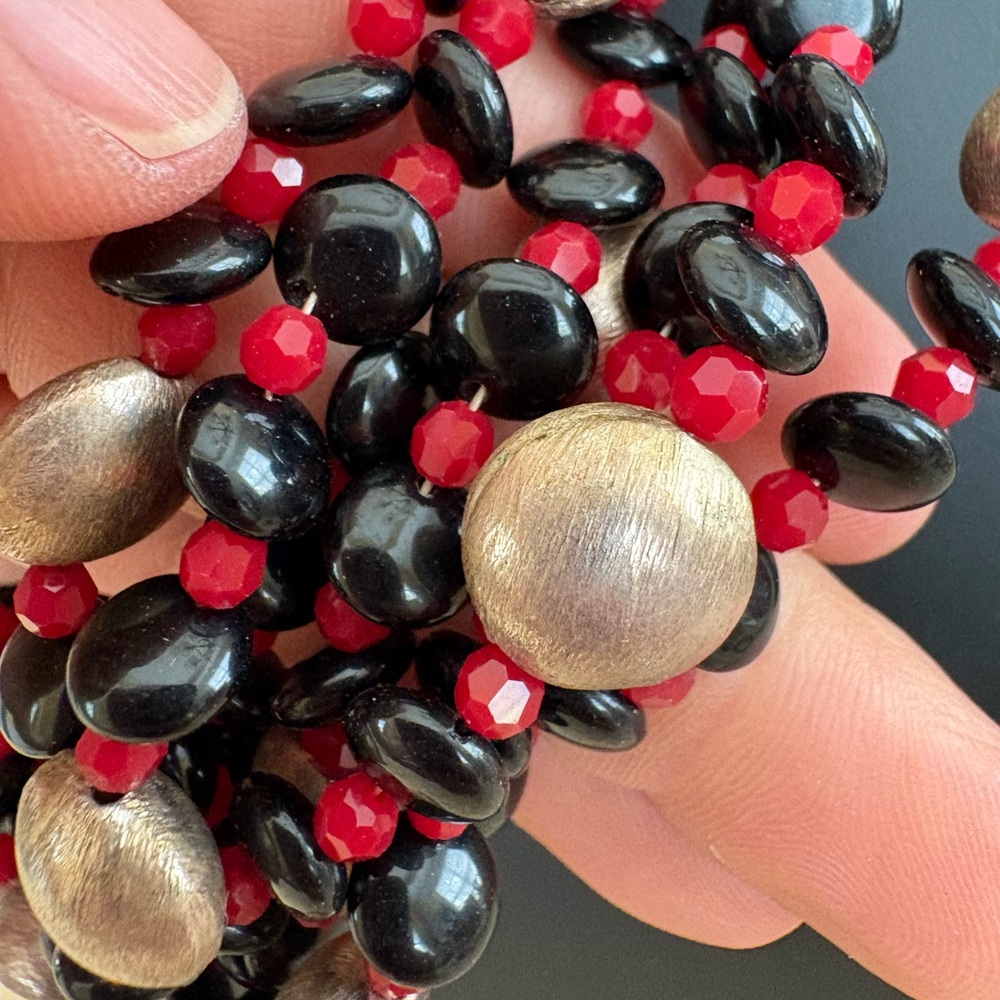 Multi Stranded Boho Bohemian Beaded Statement Nec… - image 4